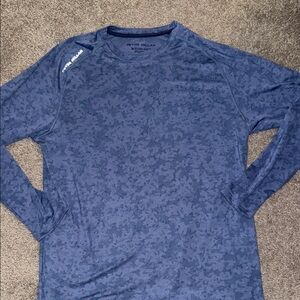 Peter Millar Men's Camouflage Blue Long Sleeve Tee